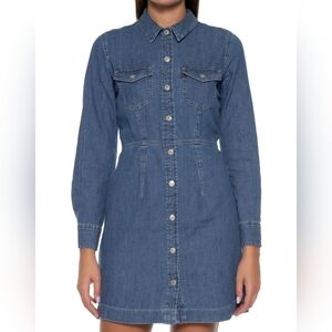 Levi’s Ellie Denim Long Sleeve Shirt Dress Sz S, NWT